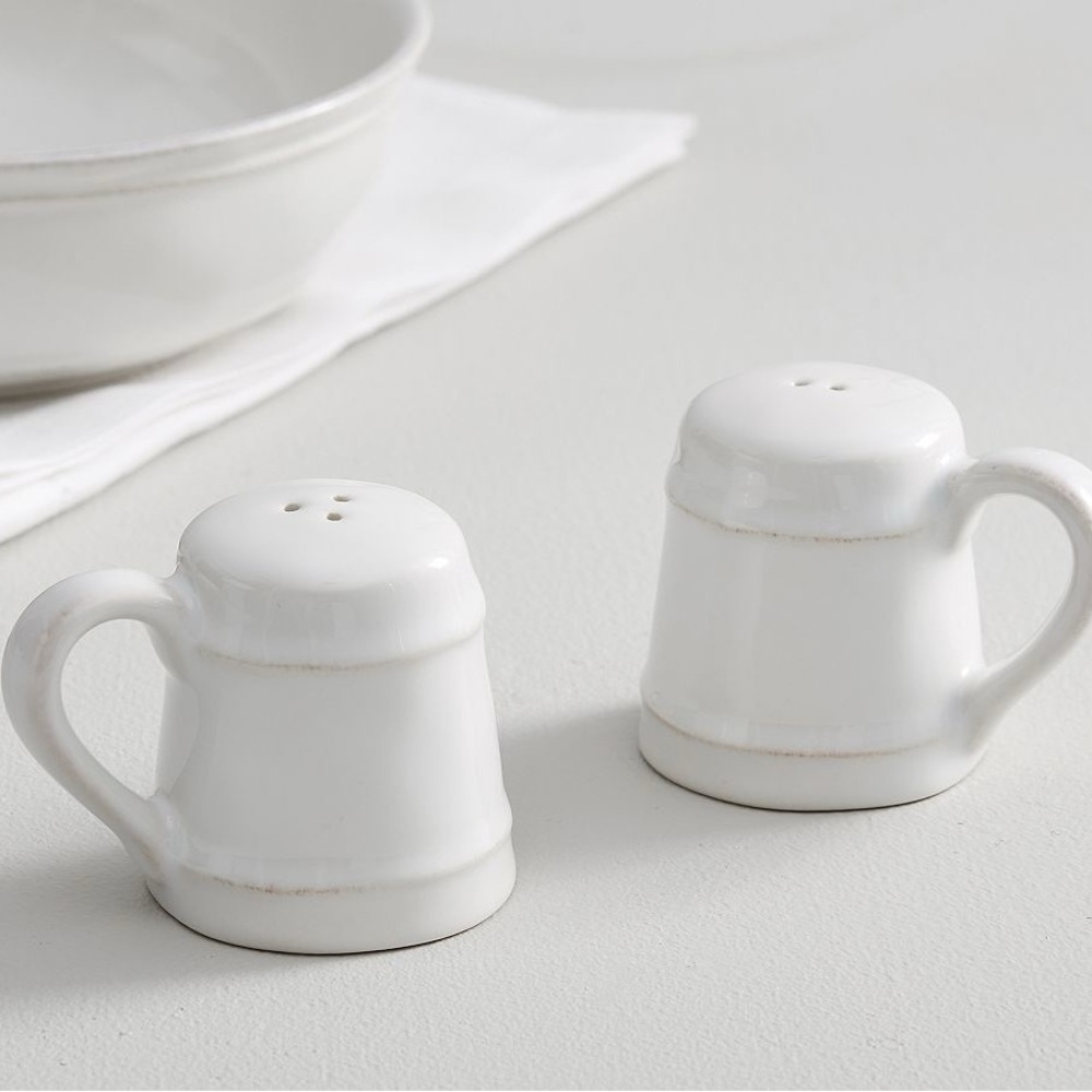 Pottery Barn White Salt and Pepper Shakers